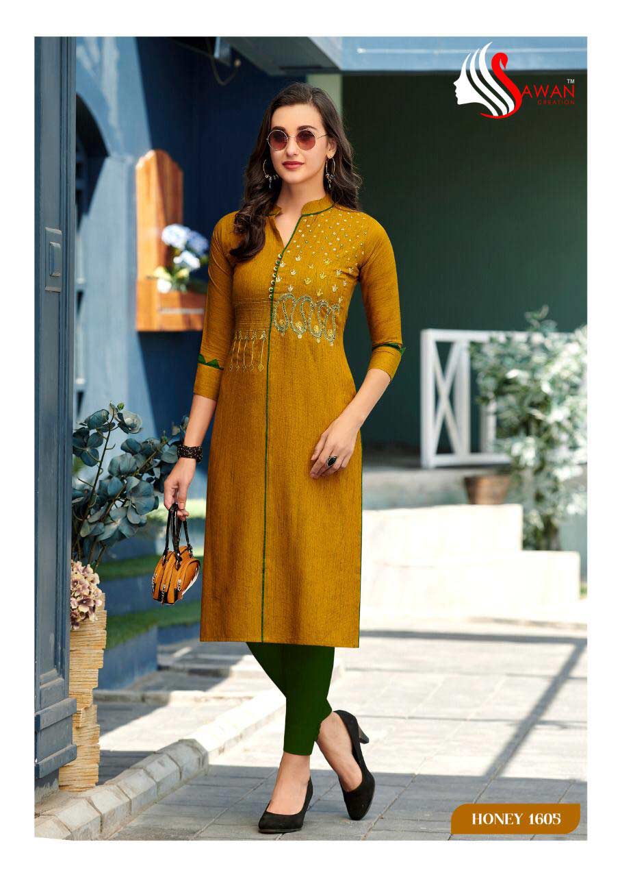 Honey Vol-16 Rayon Stripe Kurti Set Honey Vol-16 Rayon Stripe Kurti Set